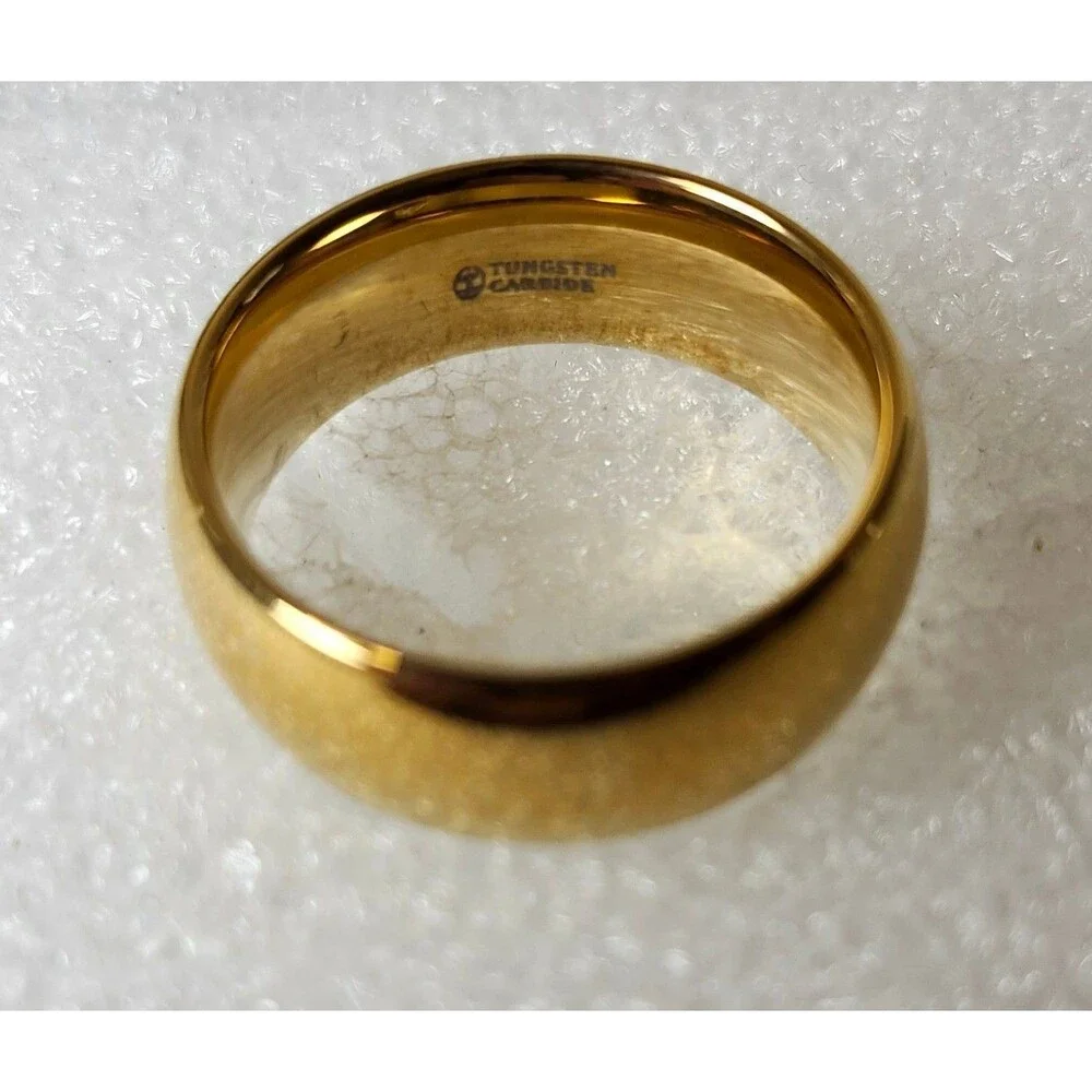 Thorsten ORO Tungsten Carbide Size 8.5 Gold Band